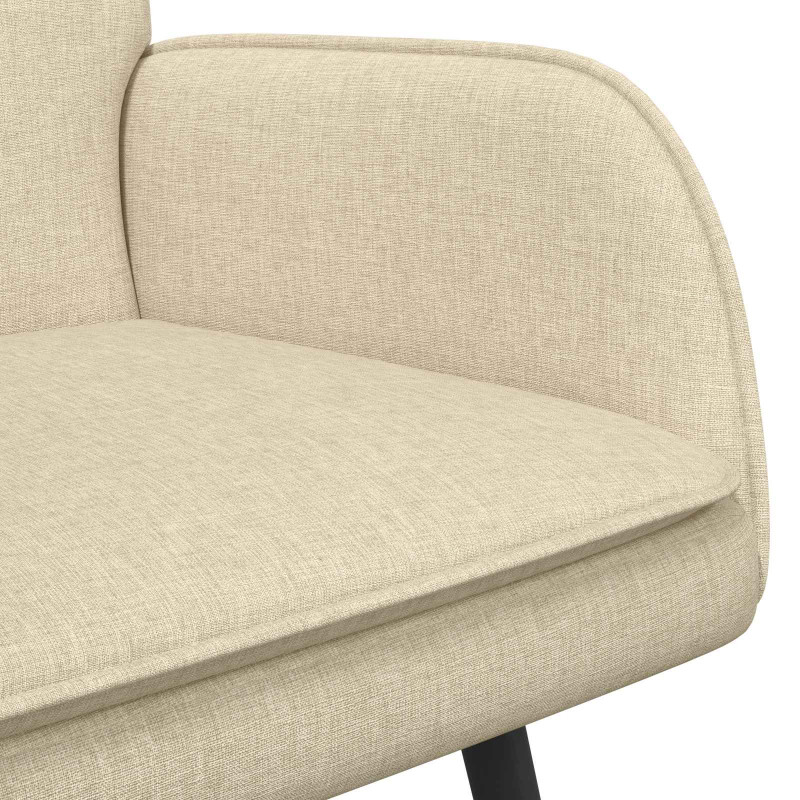 Sofa dwuosobowa Kremowy 115 x 61 x 87 cm tkanina