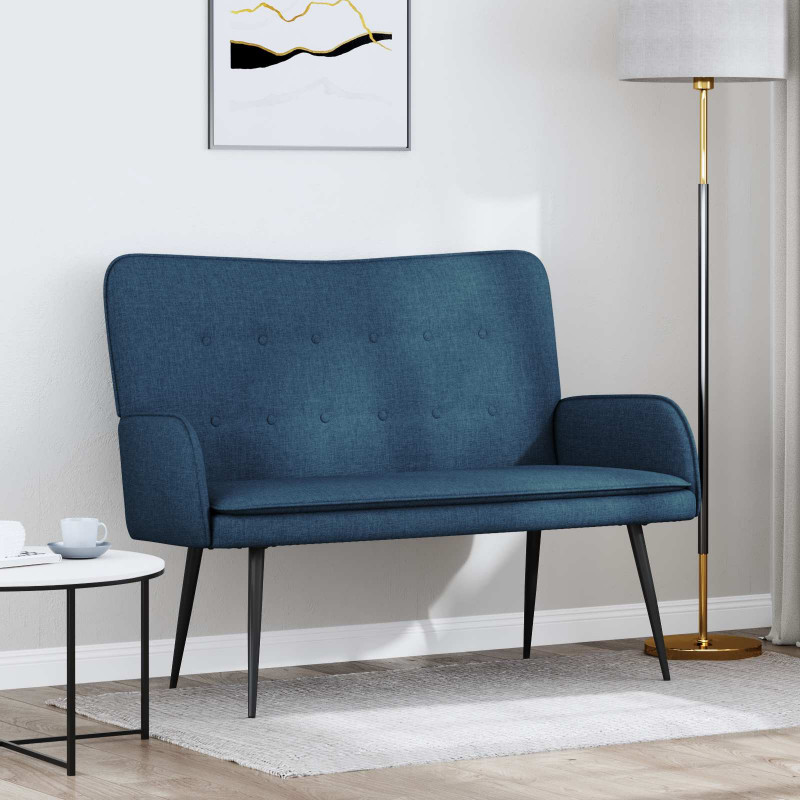 Sofa dwuosobowa Niebieski 115 x 61 x 87 cm tkanina