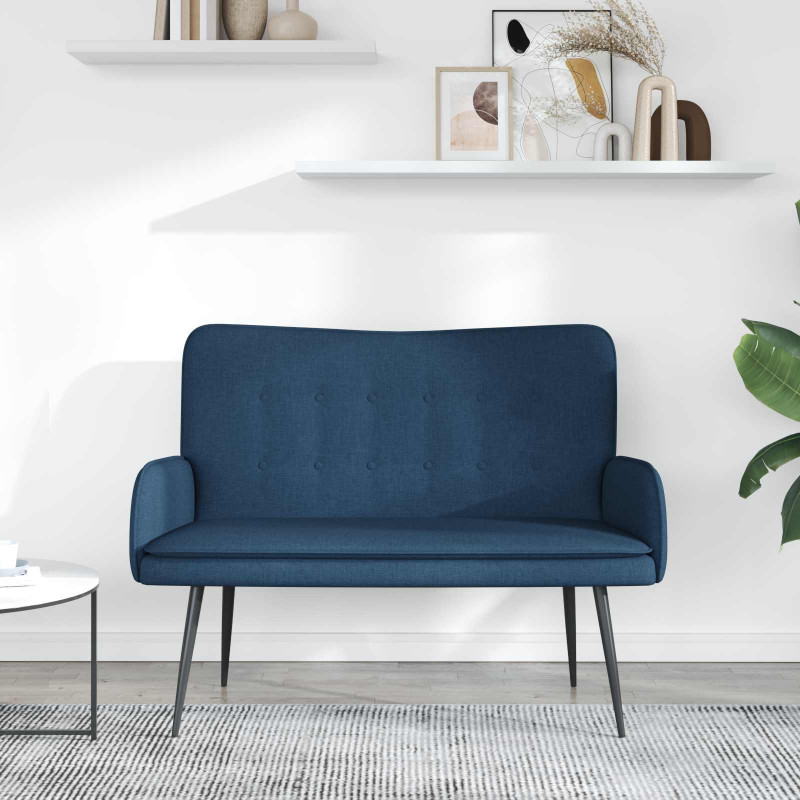 Sofa dwuosobowa Niebieski 115 x 61 x 87 cm tkanina