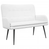 Sofa dwuosobowa Biały 115 x 61 x 87 cm tkanina