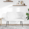 Sofa dwuosobowa Biały 115 x 61 x 87 cm tkanina