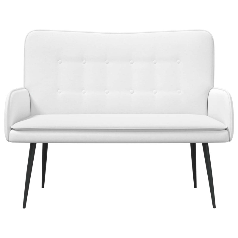 Sofa dwuosobowa Biały 115 x 61 x 87 cm tkanina
