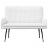 Sofa dwuosobowa Biały 115 x 61 x 87 cm tkanina