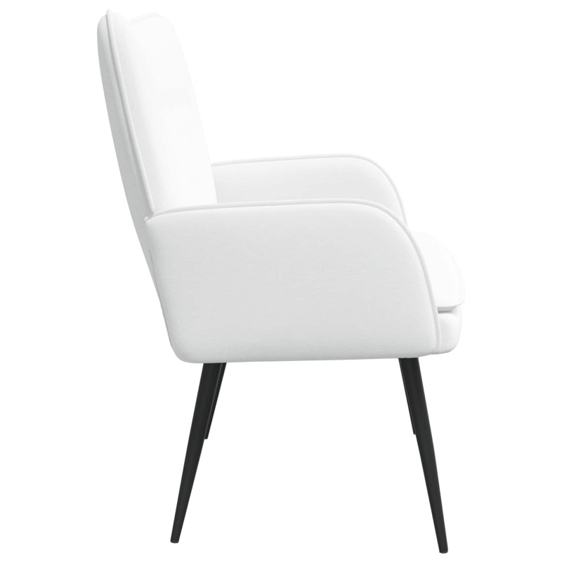Sofa dwuosobowa Biały 115 x 61 x 87 cm tkanina