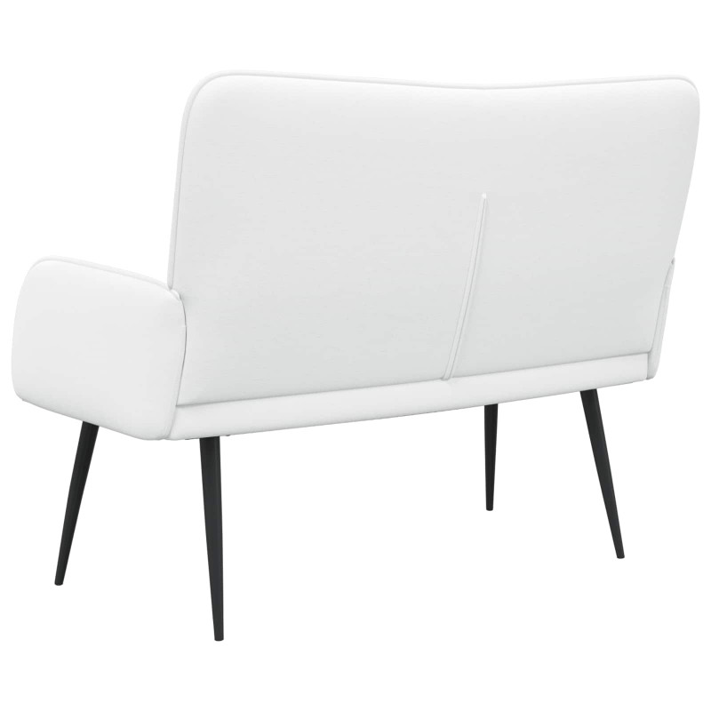 Sofa dwuosobowa Biały 115 x 61 x 87 cm tkanina