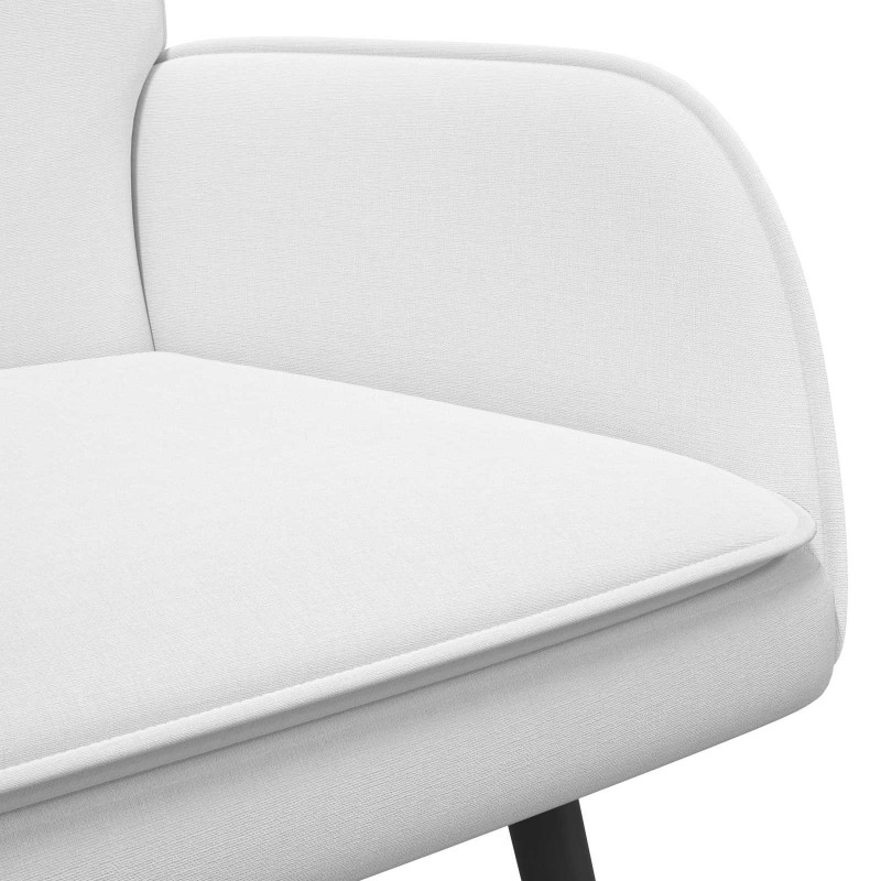Sofa dwuosobowa Biały 115 x 61 x 87 cm tkanina