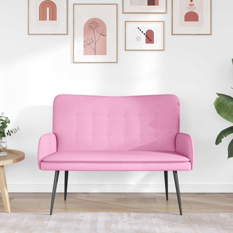 Sofa dwuosobowa Różowy 115 x 61 x 87 cm tkanina