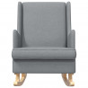 Fotel bujany Jasnoszary 62 x 80 x 85 cm tkanina