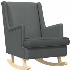 Fotel bujany Ciemnoszary 62 x 80 x 85 cm tkanina