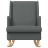 Fotel bujany Ciemnoszary 62 x 80 x 85 cm tkanina