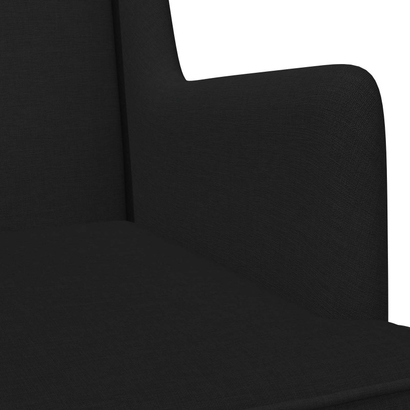 Fotel bujany Czarny 62 x 80 x 85 cm tkanina