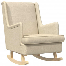 Fotel bujany Kremowy 62 x 80 x 85 cm tkanina