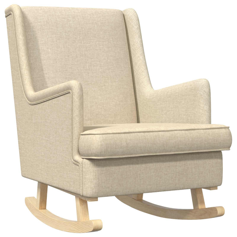 Fotel bujany Kremowy 62 x 80 x 85 cm tkanina