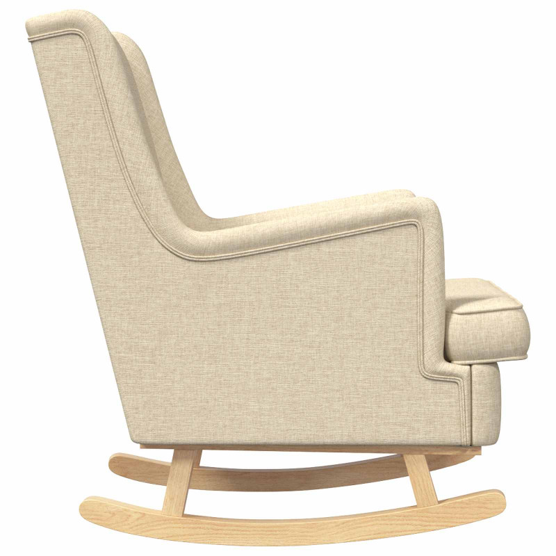 Fotel bujany Kremowy 62 x 80 x 85 cm tkanina