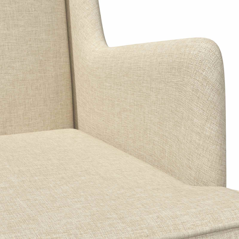 Fotel bujany Kremowy 62 x 80 x 85 cm tkanina
