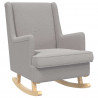 Fotel bujany Jasnoszary 62 x 80 x 85 cm Tkanina owcza