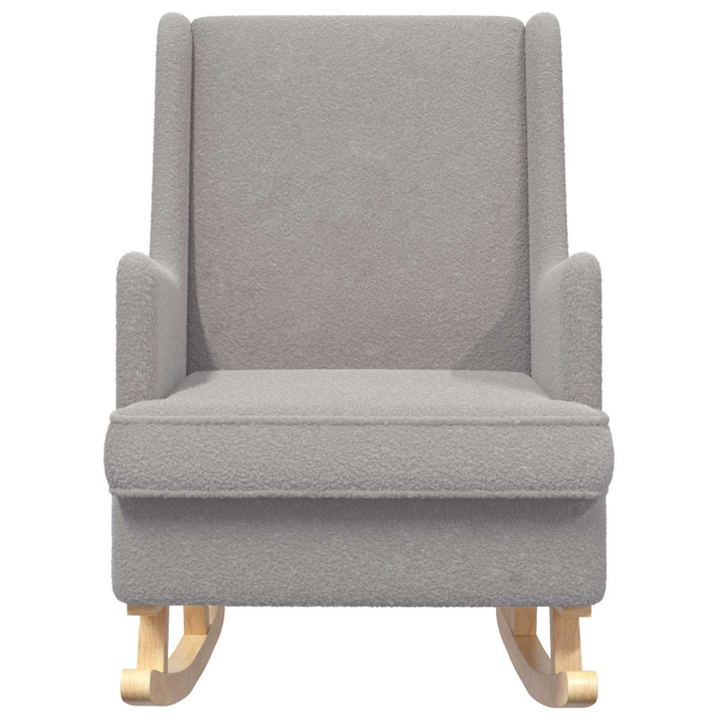 Fotel bujany Jasnoszary 62 x 80 x 85 cm Tkanina owcza