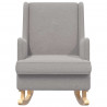 Fotel bujany Jasnoszary 62 x 80 x 85 cm Tkanina owcza