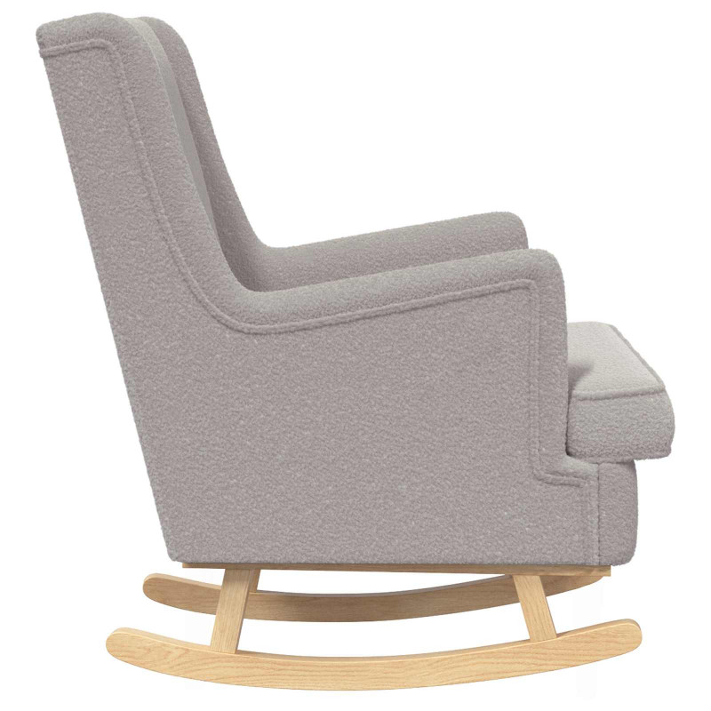 Fotel bujany Jasnoszary 62 x 80 x 85 cm Tkanina owcza