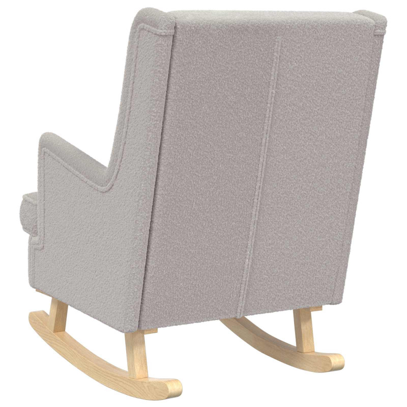 Fotel bujany Jasnoszary 62 x 80 x 85 cm Tkanina owcza
