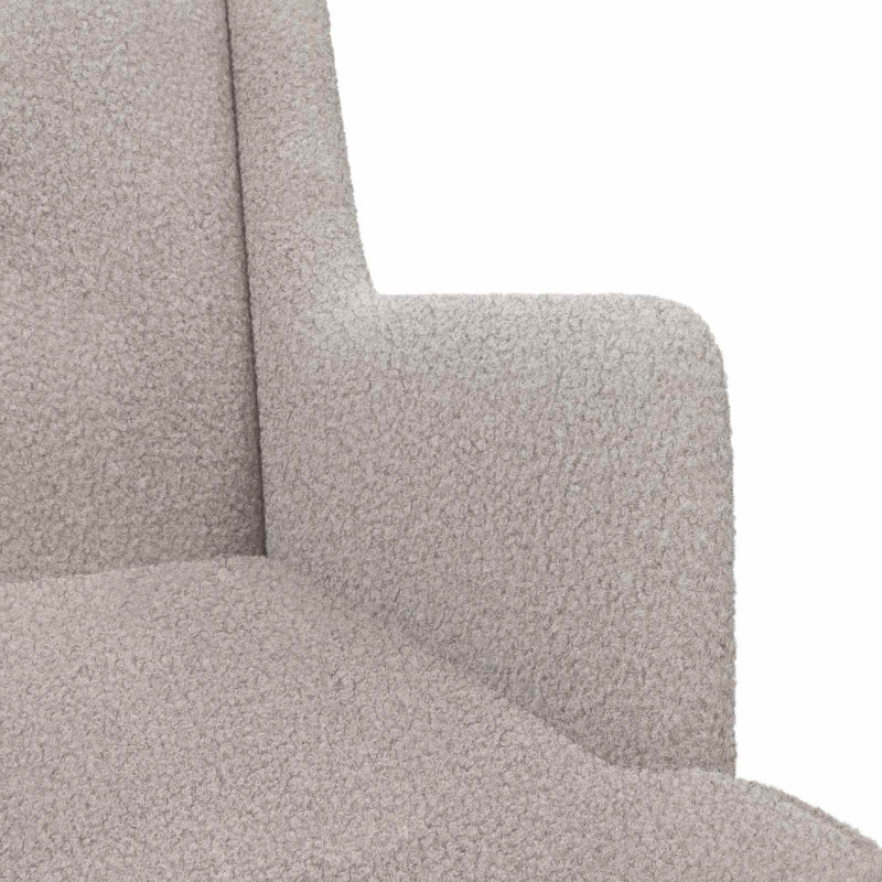 Fotel bujany Jasnoszary 62 x 80 x 85 cm Tkanina owcza