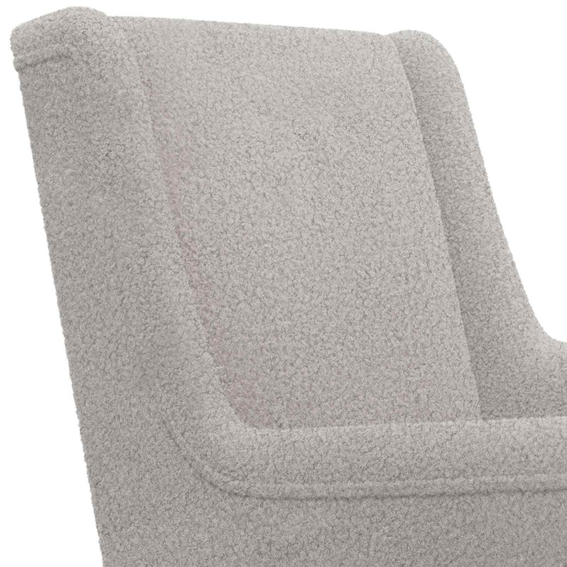 Fotel bujany Jasnoszary 62 x 80 x 85 cm Tkanina owcza