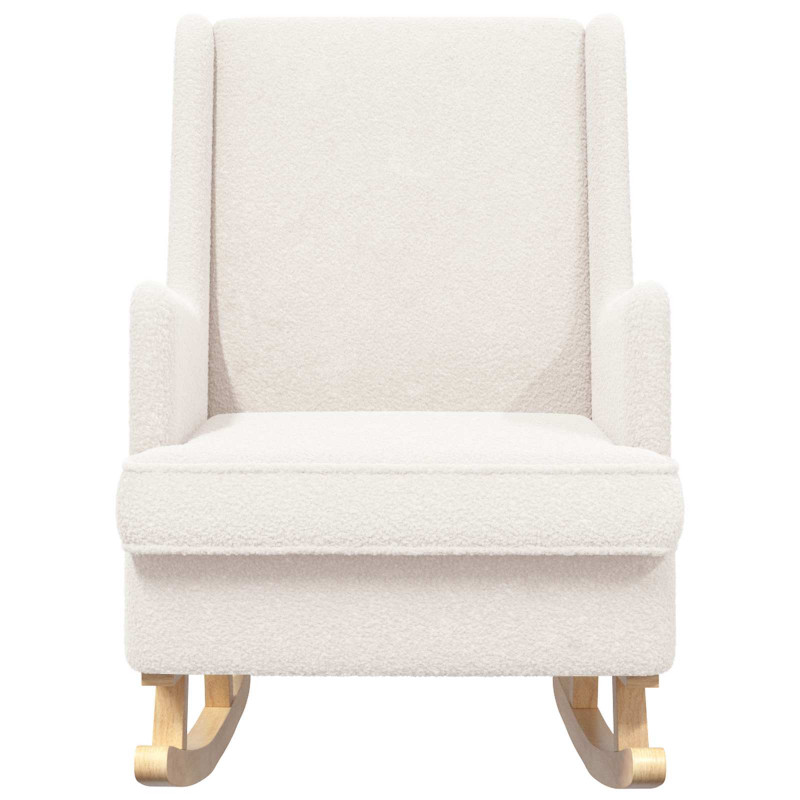 Fotel bujany Kremowy 62 x 80 x 85 cm Tkanina owcza