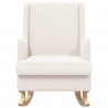 Fotel bujany Kremowy 62 x 80 x 85 cm Tkanina owcza
