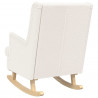 Fotel bujany Kremowy 62 x 80 x 85 cm Tkanina owcza