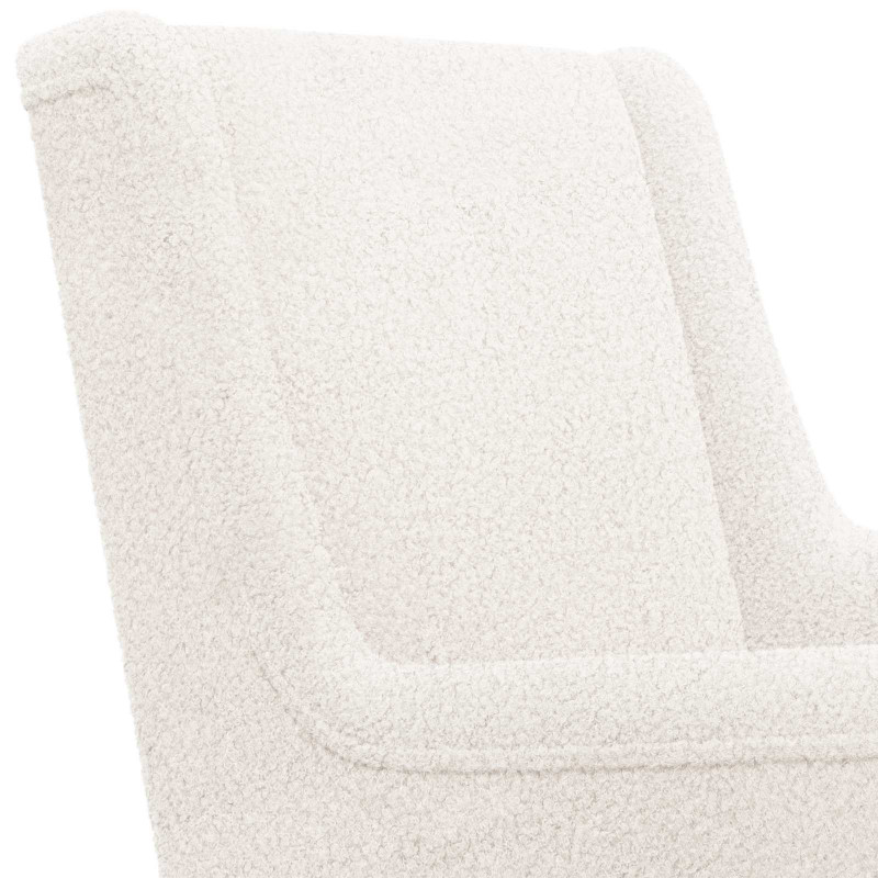 Fotel bujany Kremowy 62 x 80 x 85 cm Tkanina owcza
