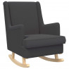 Fotel bujany Ciemnoszary 62 x 80 x 85 cm Tkanina owcza