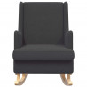Fotel bujany Ciemnoszary 62 x 80 x 85 cm Tkanina owcza