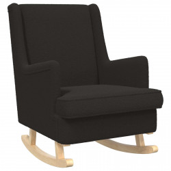 Fotel bujany Czarny 62 x 80 x 85 cm Tkanina owcza