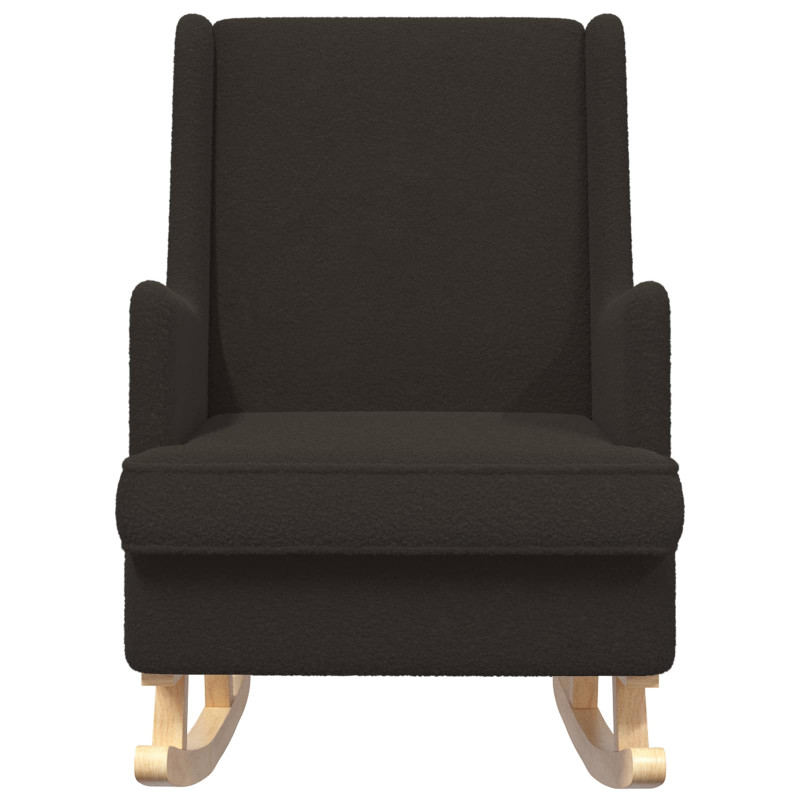Fotel bujany Czarny 62 x 80 x 85 cm Tkanina owcza