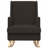 Fotel bujany Czarny 62 x 80 x 85 cm Tkanina owcza