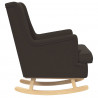 Fotel bujany Czarny 62 x 80 x 85 cm Tkanina owcza