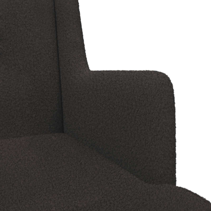Fotel bujany Czarny 62 x 80 x 85 cm Tkanina owcza