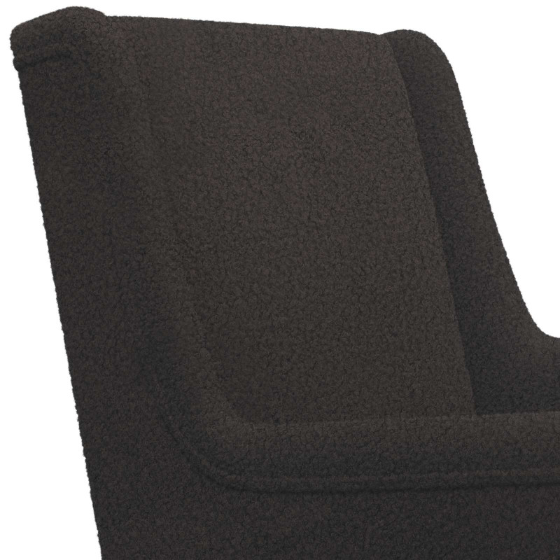 Fotel bujany Czarny 62 x 80 x 85 cm Tkanina owcza