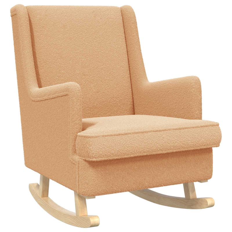 Fotel bujany Beżowy 62 x 80 x 85 cm Tkanina owcza