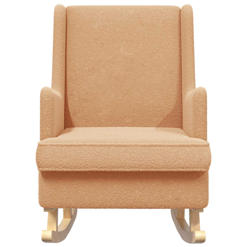 Fotel bujany Beżowy 62 x 80 x 85 cm Tkanina owcza