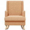 Fotel bujany Beżowy 62 x 80 x 85 cm Tkanina owcza