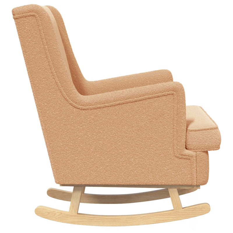 Fotel bujany Beżowy 62 x 80 x 85 cm Tkanina owcza