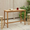 Stół barowy naturalny 150 x 75 x 105 cm Lite drewno teakowe