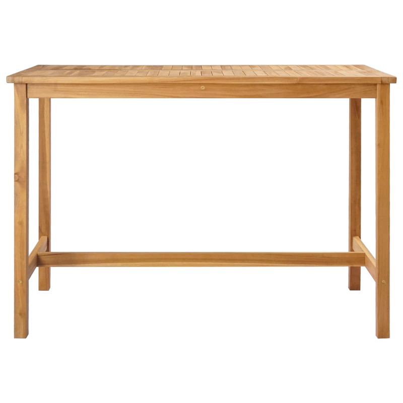 Stół barowy naturalny 150 x 75 x 105 cm Lite drewno teakowe