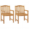 Ręcznie rzeźbione krzesło róża 2 pcs naturalny 58 x 60 x 90 cm