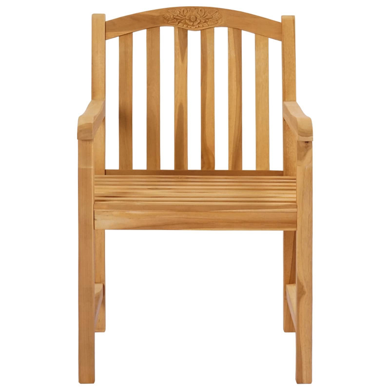 Ręcznie rzeźbione krzesło róża 2 pcs naturalny 58 x 60 x 90 cm