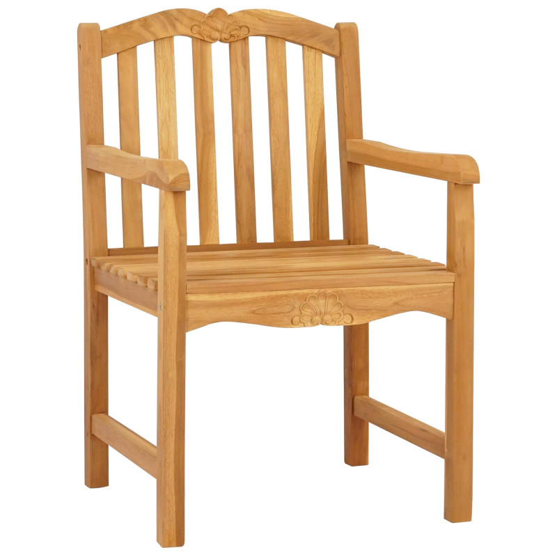 Krzesło Ogrodowe 2 pcs naturalny 58 x 60 x 93 cm