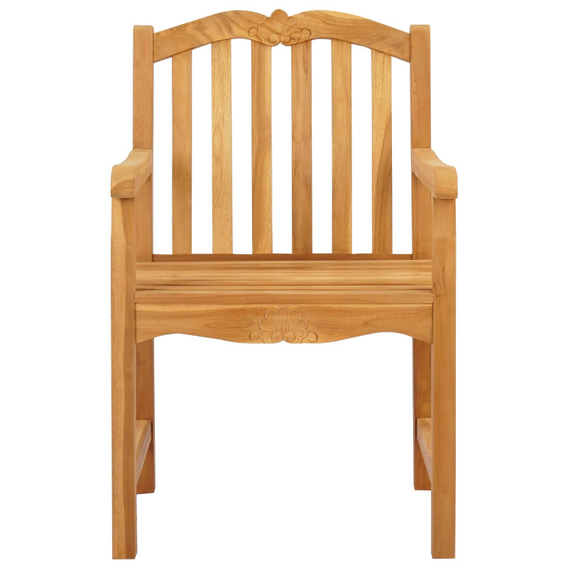 Krzesło Ogrodowe 2 pcs naturalny 58 x 60 x 93 cm