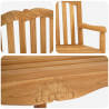 Krzesło Ogrodowe 2 pcs naturalny 58 x 60 x 93 cm