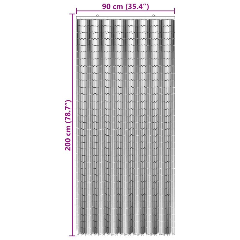 Firanka na drzwi przeciw owadom wielokolorowy 200 x 90 cm